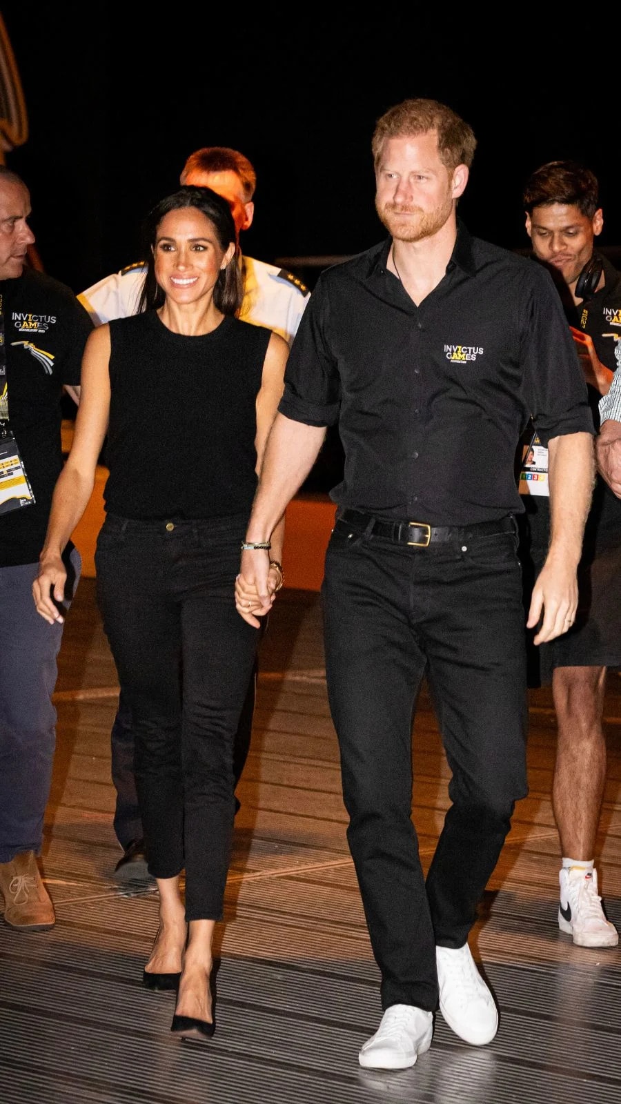 Meghan Markle Stuns in All Black Look with Skinny Jeans and Stylish Heels