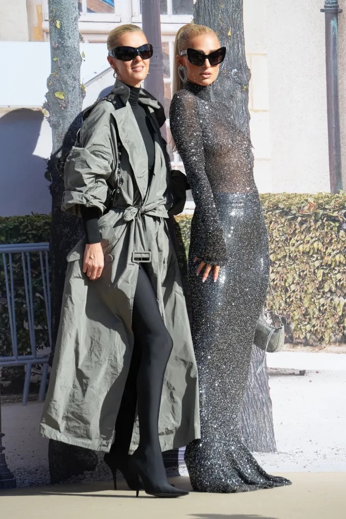 Nicky Hilton Redefines Edgy in Heeled Balenciaga Bodysuit and Trench