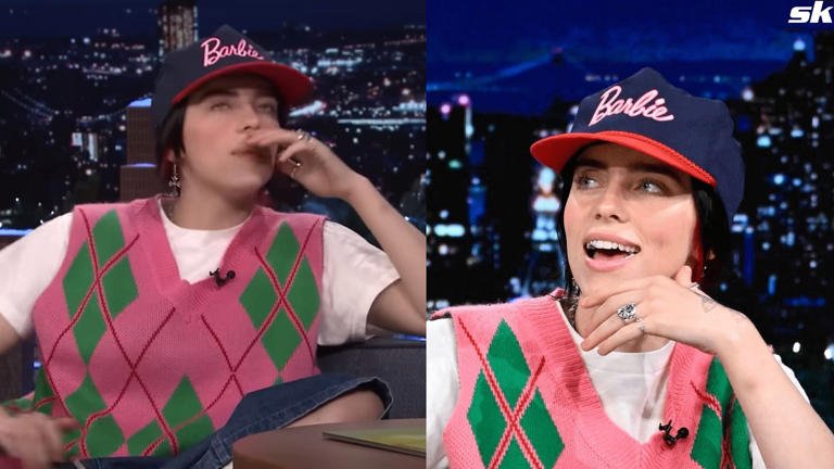 Billie Eilish Knocks It Out of the Park With Ribbon Baseball Cap Look