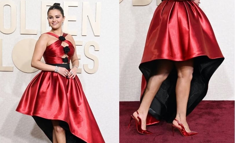 Selena Slays in Sparkling Christian Louboutin Pumps at the 2024 Golden ...