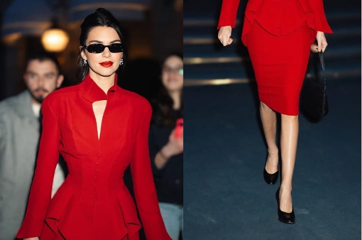 Kendall Jenner Revives Peplum Glamour in Vintage Mugler - Heels News