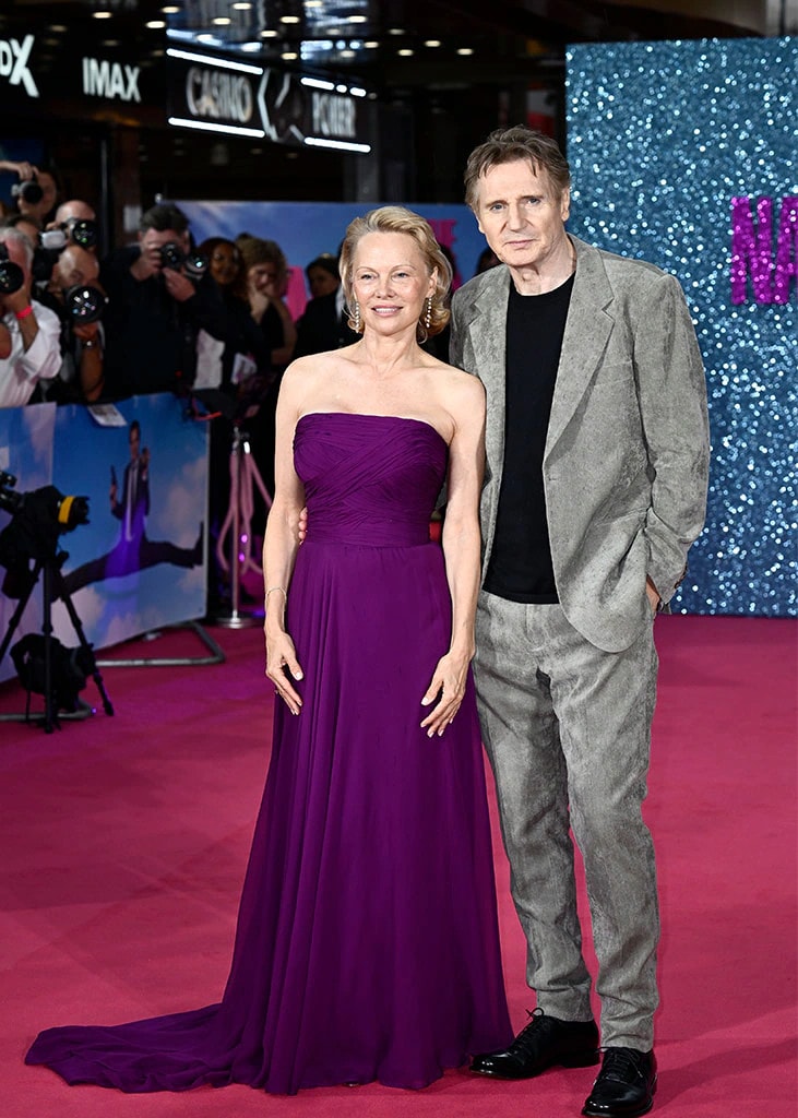 Liam Neeson and Pamela Anderson